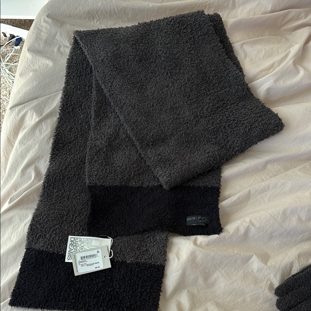 Cozy Gray and Black Scarf